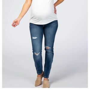 Pinkblush High Rise Distressed Blue Jeans